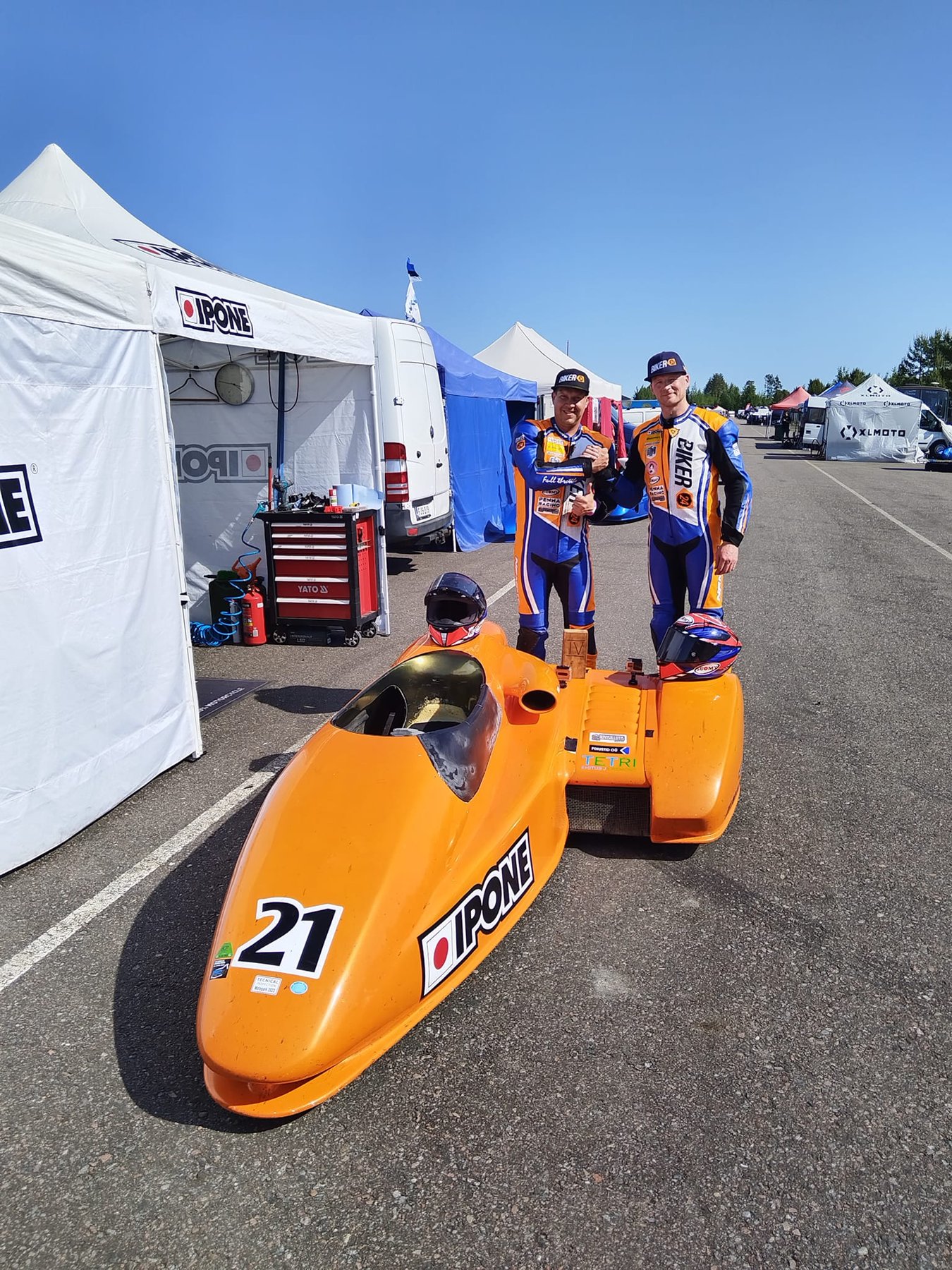 NFmoto riders and team at the track